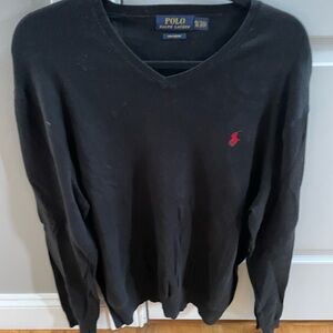 Ralph Lauren Black V-Neck Sweater
